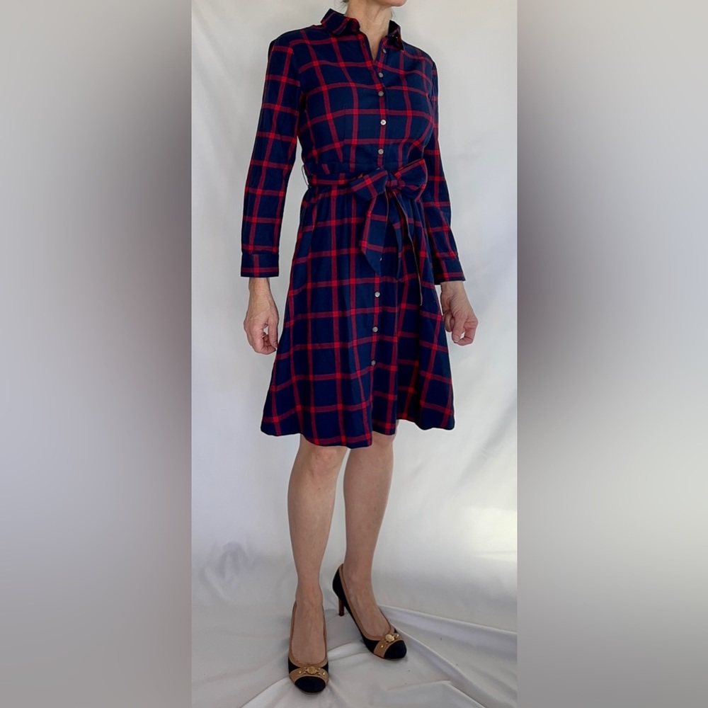 J Crew Plaid A-line Dress